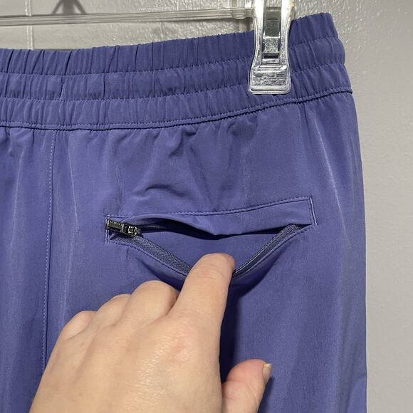 Athleta Lightweight Arrival Pant Size 4 Adonis Purple Cropped Loose Fit Pockets - Picture 5 of 8